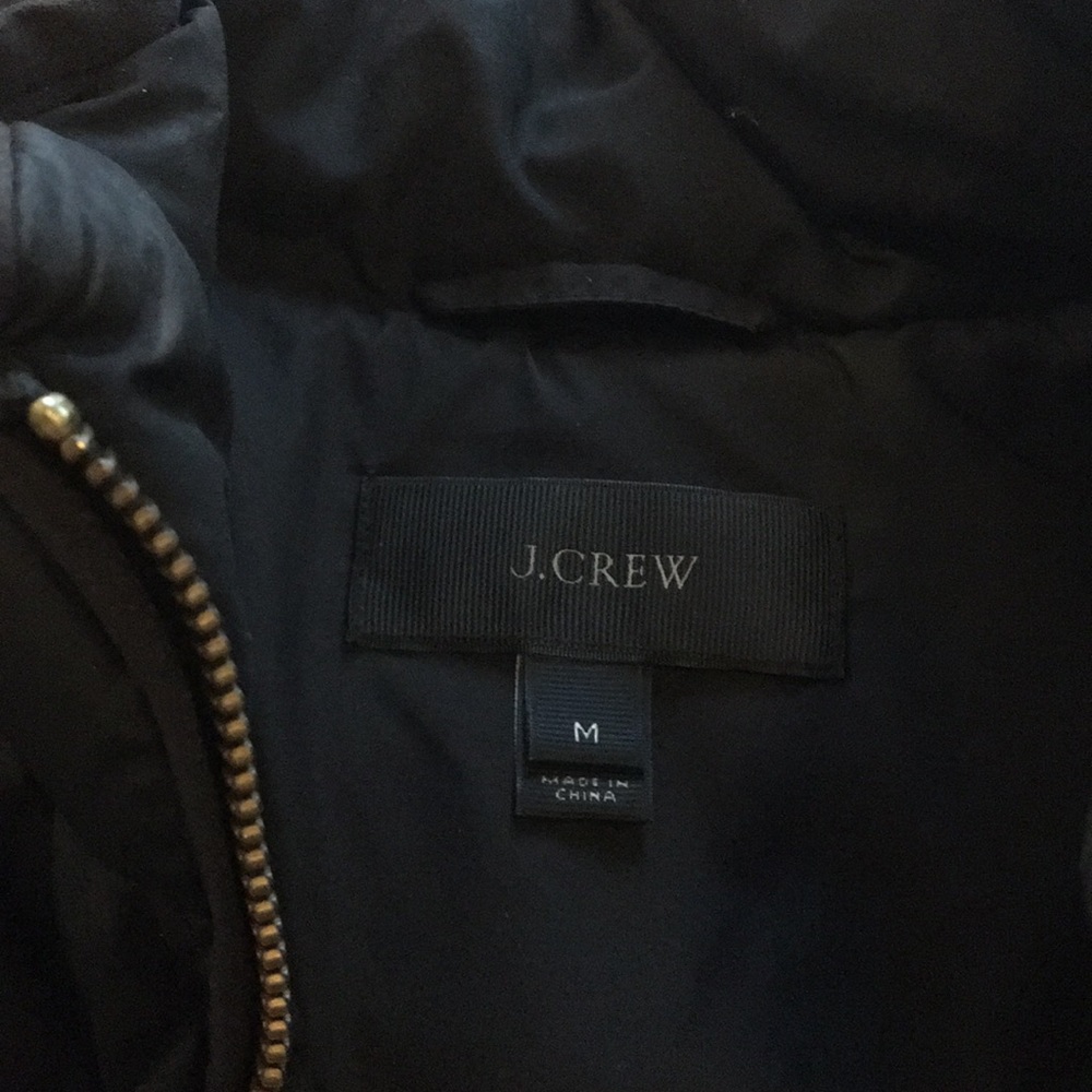 J.Crew Black Quilted Vest Sz Medium - Picture 2 of 4